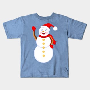 Classic Christmas Snowman Kids T-Shirt